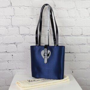 YSL Vintage Satin & Patent Leather Heart Bag